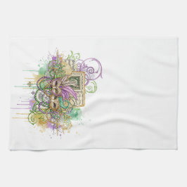 Paño De Cocina Splatter Mardi Gras collage