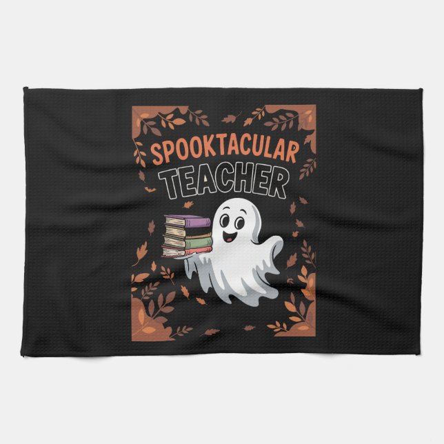 Paño De Cocina Spooktacular Teacher Halloween T-shirt (Horizontal)