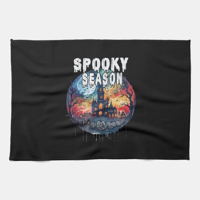 Paño De Cocina Spooky Season Halloween (Horizontal)