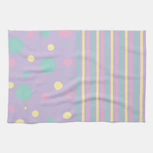 Paño De Cocina Spots and Stripes - Rosa, Amarillo, Púrpura, Verde