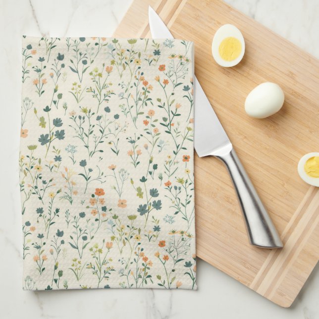 Paño De Cocina Spring Wildflower Meadow Kitchen Towels (Doblado Cuarto)