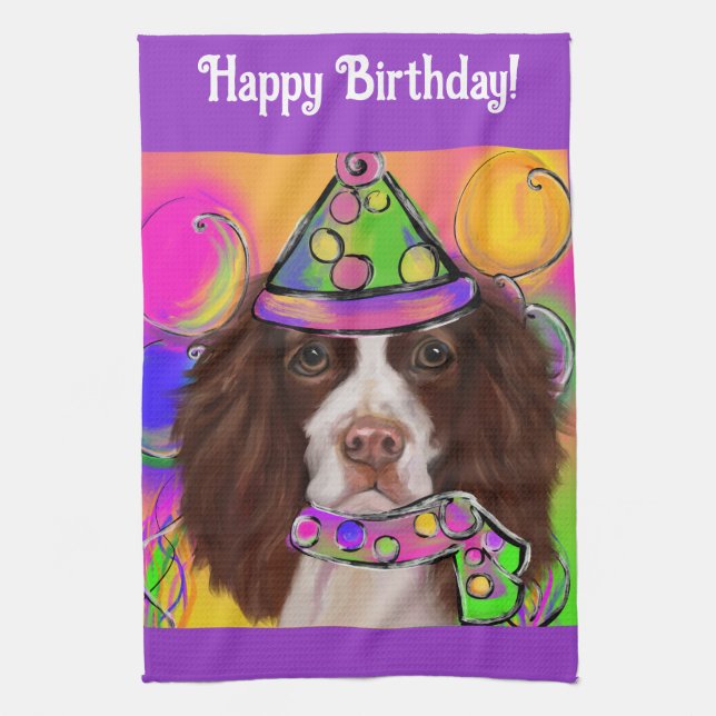 Paño De Cocina Springer Spaniel Inglés          (Vertical)