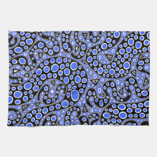 Paño De Cocina Squiggles azules eléctricos