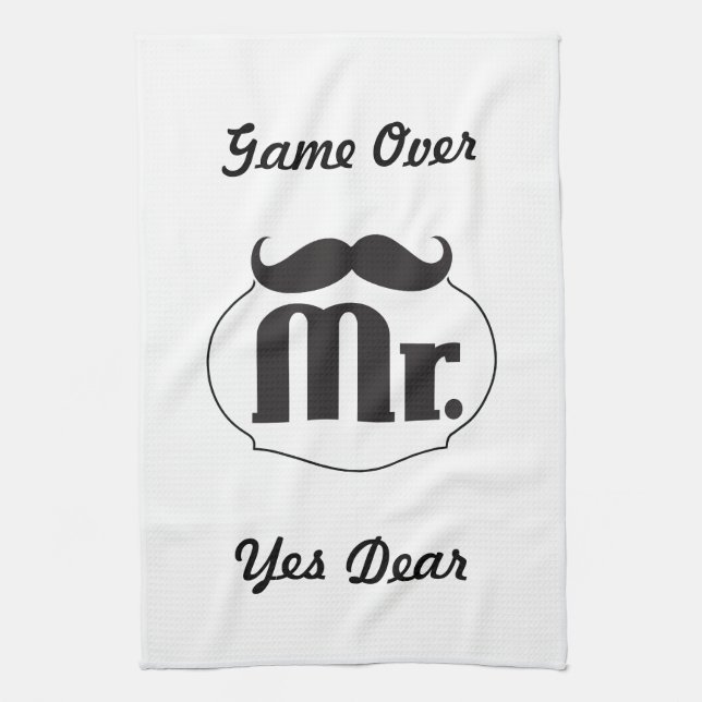 Paño De Cocina Sr. Groom Mustache (Vertical)