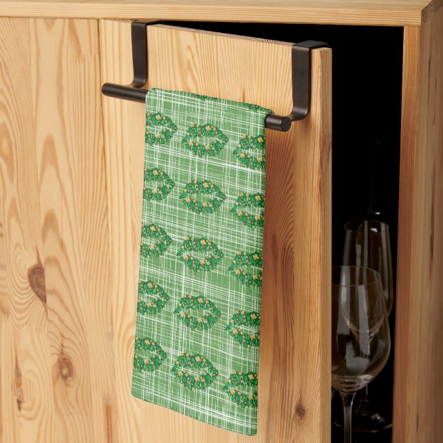 Paño De Cocina St. Patricks Day Lucky Green Lips (Pliegue de tercios)