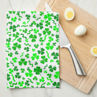 Paño De Cocina St Patrick's Day Lucky Shamrocks Confetti Pattern