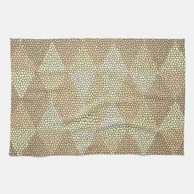 Paño De Cocina Stained Glass Gold Diamond Pattern (Horizontal)
