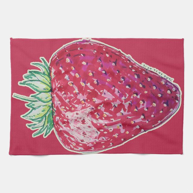 Paño De Cocina Standing Strawberry (Horizontal)