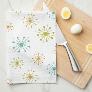 Paño De Cocina Starburst Fireworks Retro Patrón Kitc