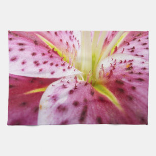Paño De Cocina Stargazer Lily Bright Magenta Floral