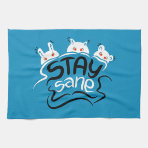 Paño De Cocina Stay Sane Funny Madness Typography