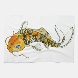 Paño De Cocina Steampunk Koi