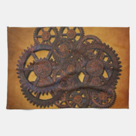 Paño De Cocina Steampunk Rusty Gears
