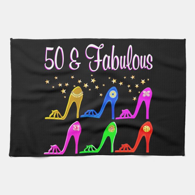 PAÑO DE COCINA STILETTO QUEEN DE 50 AÑOS (Horizontal)