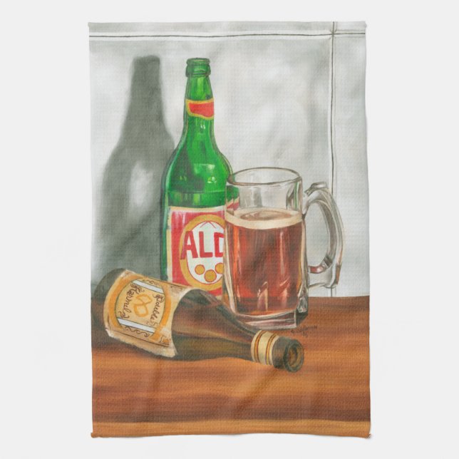 Paño De Cocina Still Life with Beer de Jennifer Goldberger (Vertical)