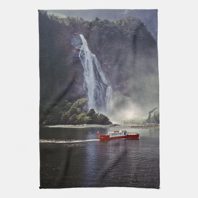 Paño De Cocina Stirling cae en sonido Milford - Nueva Zelanda (Vertical)