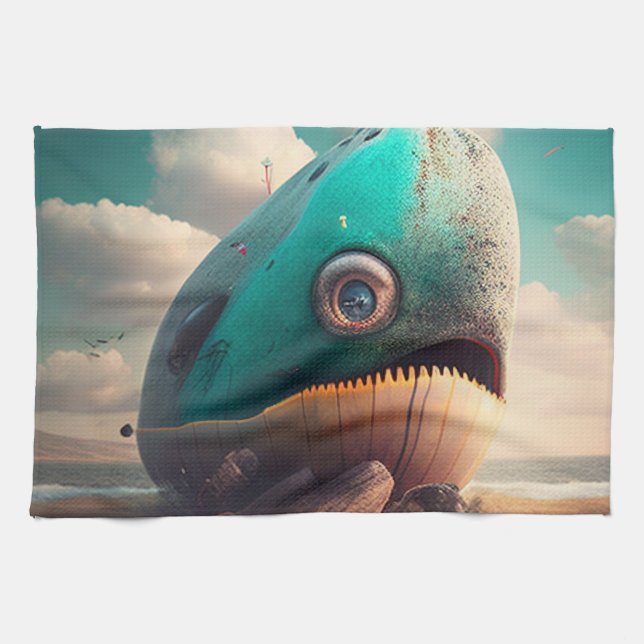 Paño De Cocina Strange Whale (Horizontal)