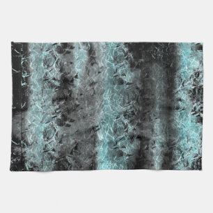 Paño De Cocina Stranza fibrosa textura en azul claro y negro