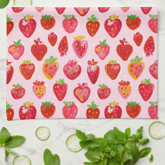Paño De Cocina Strawberry Delight Pattern