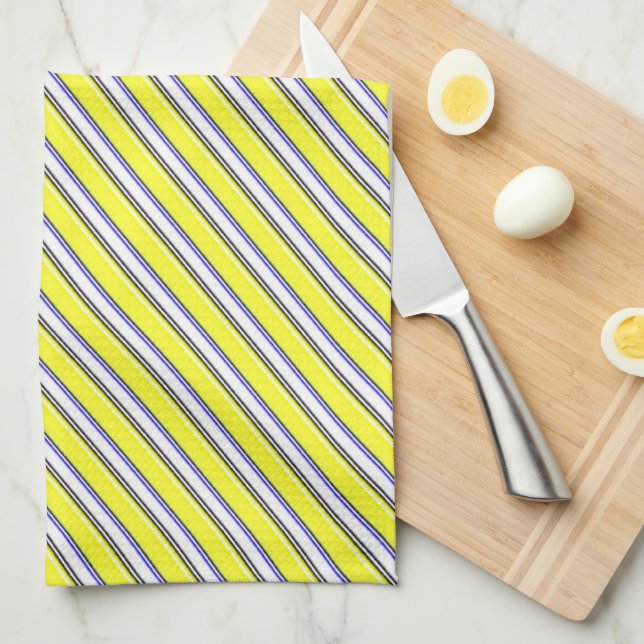 Paño De Cocina Stripe2 amarillo (Doblado Cuarto)