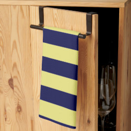 Paño De Cocina Stripes in Navy Blue and Yellow