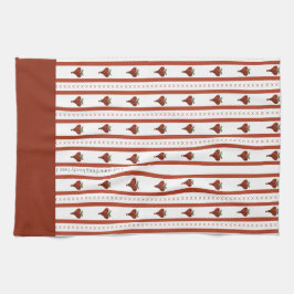 Paño De Cocina Stripes of Hearts