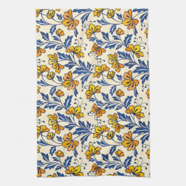 Paño De Cocina Stunning Seamless Pattern of Flowers and Leaves
