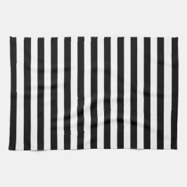 Paño De Cocina Stylish Striped White and Black Kitchen Towel