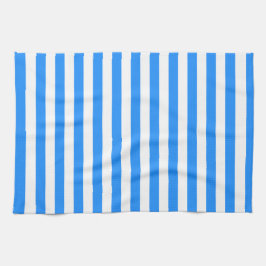 Paño De Cocina Stylish Striped White and Bright Blue