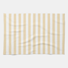 Paño De Cocina Stylish Striped White and Golden Blonde