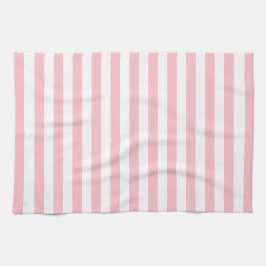 Paño De Cocina Stylish Striped White and Soft Pink Kitchen Towel