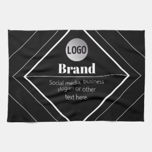 Paño De Cocina Sube tu logotipo y diseño de texto personalizable