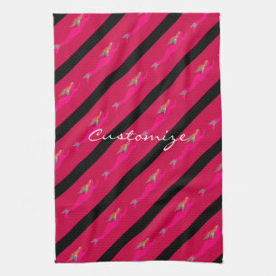 Paño De Cocina submarinas rosadas en alza