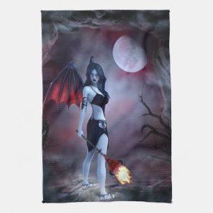 Paño De Cocina Succubus de fuego lunar