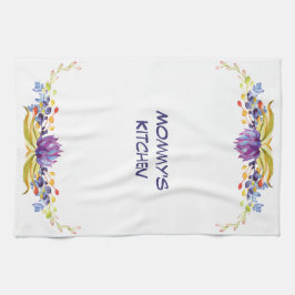 Paño De Cocina Suculentas acuarelas de la cocina de mamá