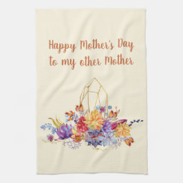 Paño De Cocina Suculentas acuarelas del Día de la Madre