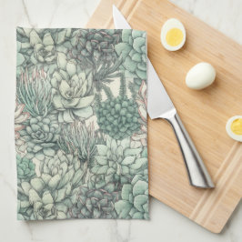 Paño De Cocina Suculentas plantas Fiesta de cumpleaños verde