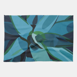 Paño De Cocina Suculentos Cactus Agave Azul