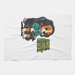 Paño De Cocina Sudadera con capucha de dibujos animados de beagle