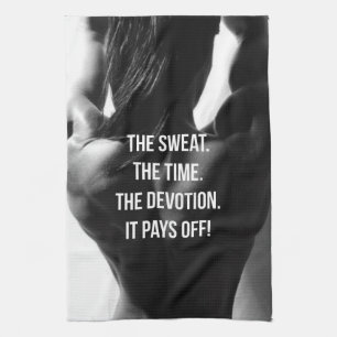Paño De Cocina Sudor, tiempo, devoción Motivación del entrenamien