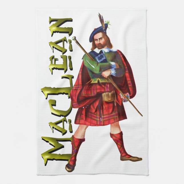 Paño De Cocina Sueño del escocés de MacLean del clan (Vertical)