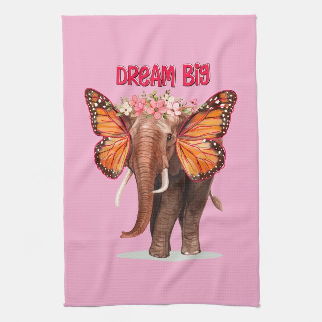 Paño De Cocina Sueño Grande Como Un Elefante Inspirador (Vertical)