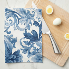 Paño De Cocina Sueños Azules | Chinoiserie de Acuarela Floral