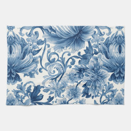 Paño De Cocina Sueños Azules | Chinoiserie de Acuarela Floral