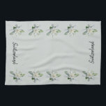 Paño De Cocina Suiza Flores Edelweiss Guión Suiza<br><div class="desc">Toallas de cocina suiza Edelweiss. Toallas de cocina con flores de Edelweiss.</div>
