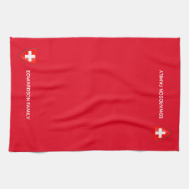 Paño De Cocina Suiza monograma del escudo de armas