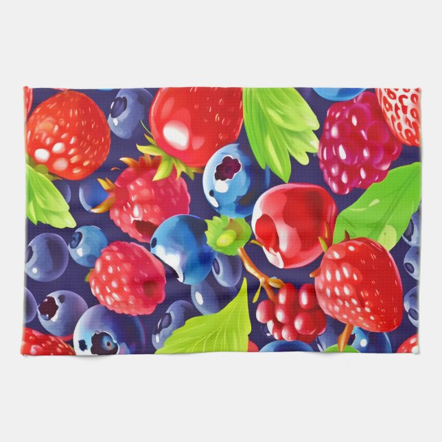 Paño De Cocina Summer Berry Medley (Horizontal)
