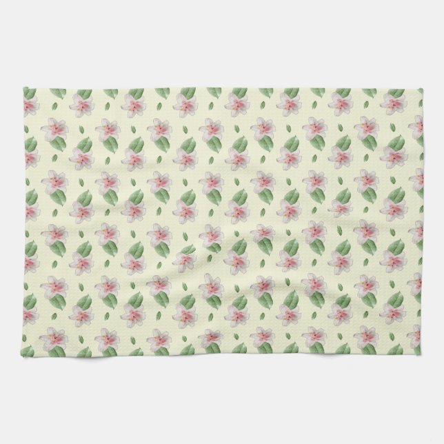 Paño De Cocina Summer Lily Floral Seamless Pattern (Horizontal)