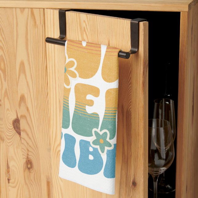 Paño De Cocina Summer Vibe Retro Floral  (Pliegue de tercios)