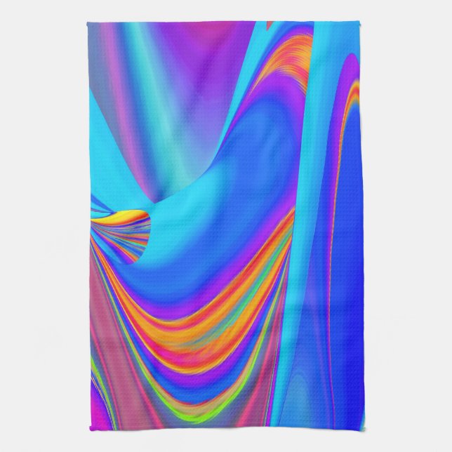 Paño De Cocina Summerfeeling, Resumen 3D Rainbowart (Vertical)